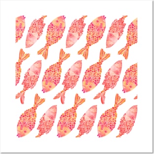 indonesian fish pink ombre Posters and Art